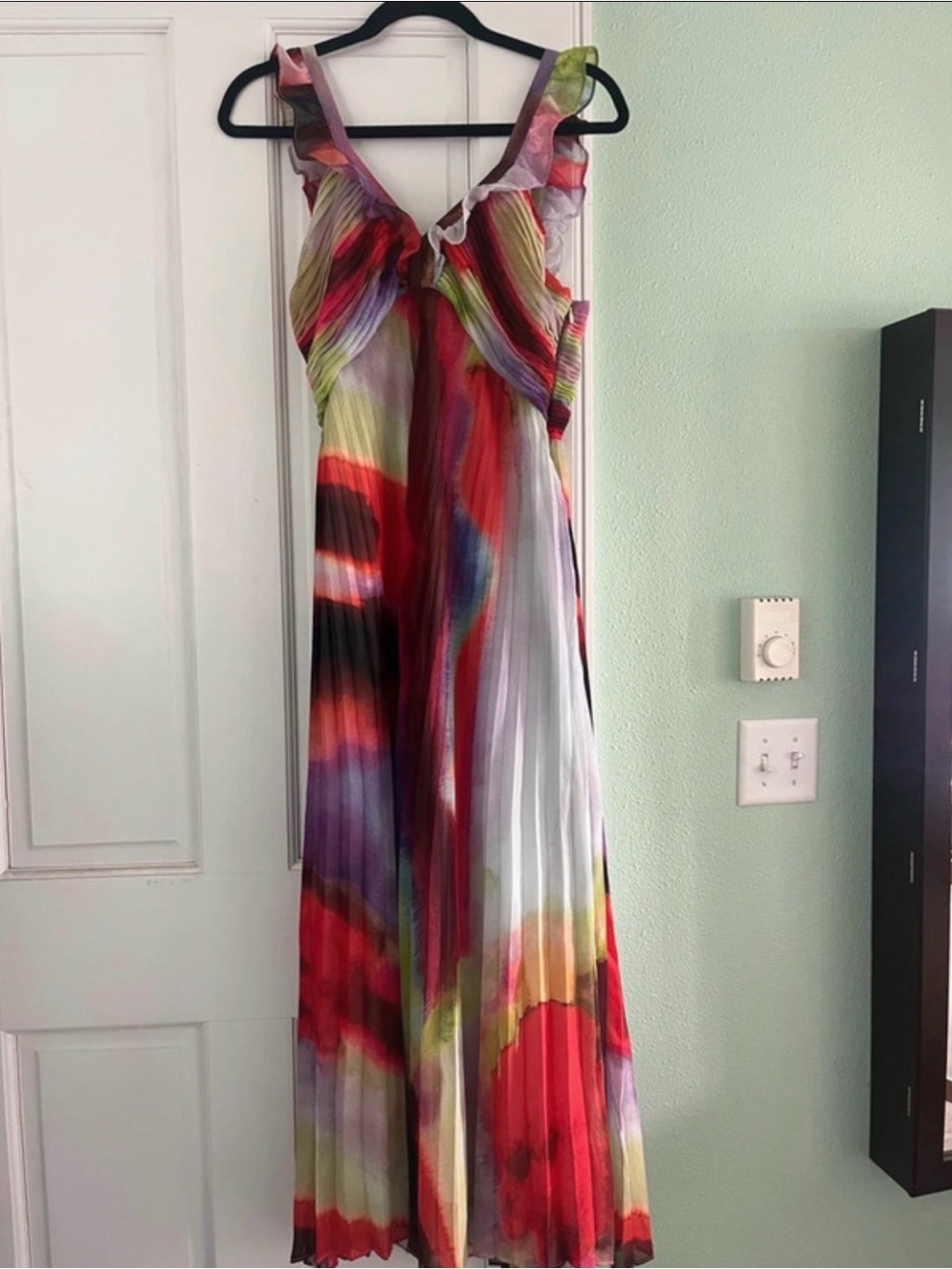 Steve Madden Multicolor Pleated Maxi Dress